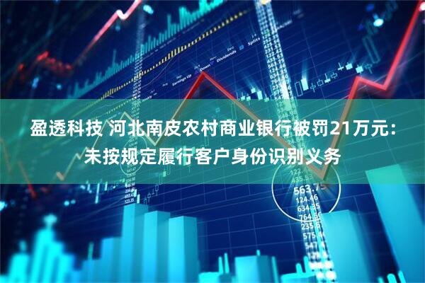 盈透科技 河北南皮农村商业银行被罚21万元：未按规定履行客户身份识别义务