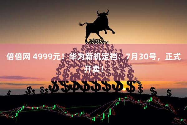 倍倍网 4999元！华为新机定档：7月30号，正式开卖！
