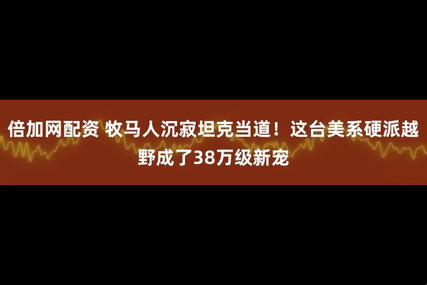 倍加网配资 牧马人沉寂坦克当道！这台美系硬派越野成了38万级新宠