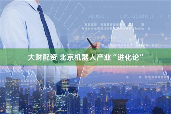 大财配资 北京机器人产业“进化论”