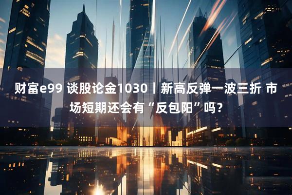 财富e99 谈股论金1030丨新高反弹一波三折 市场短期还会有“反包阳”吗？